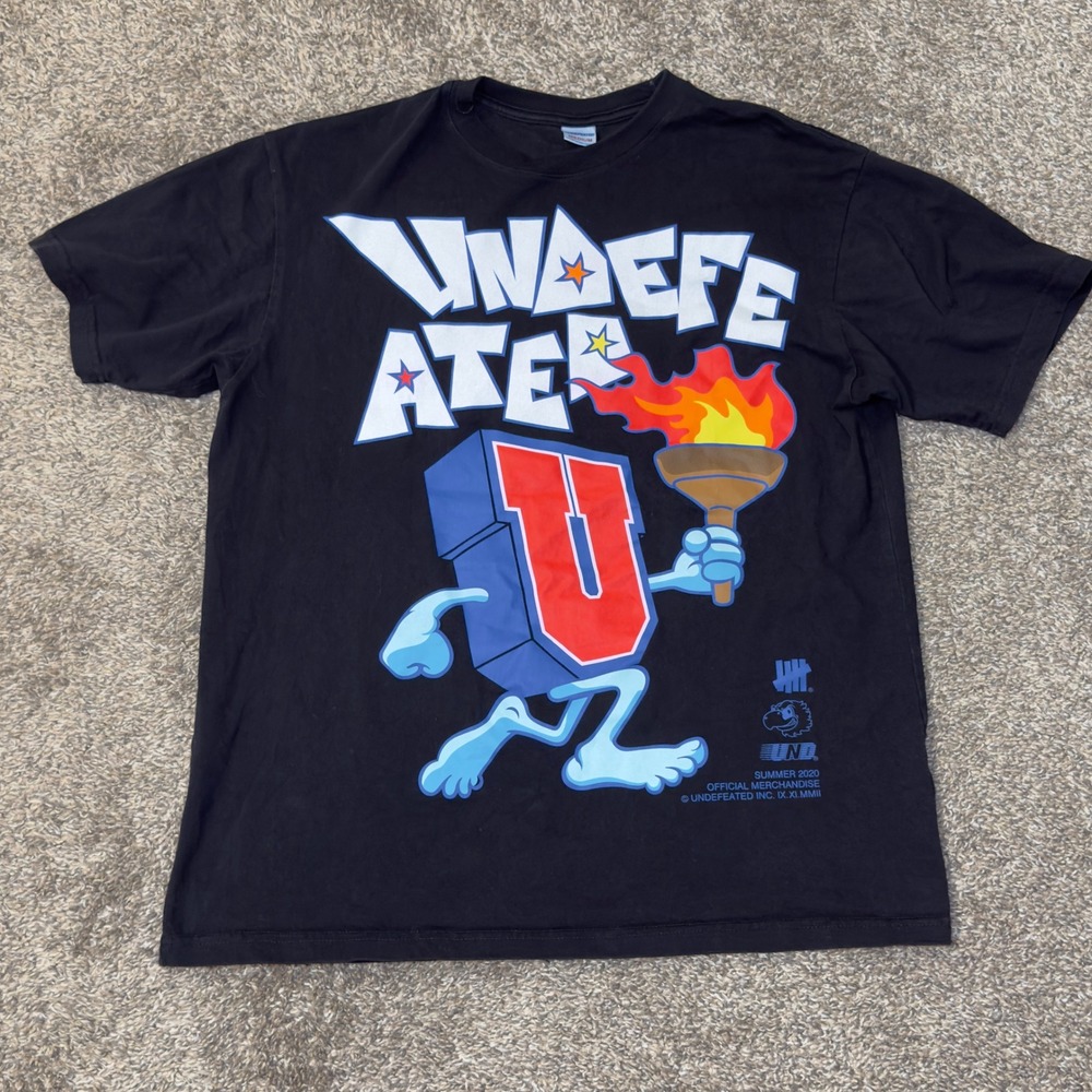 Undefeated Summer 2020 Graphic T-Shirt Black Mens Medium Made in USA TE80158DPE